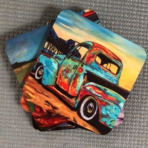 Colorful truck coasters!